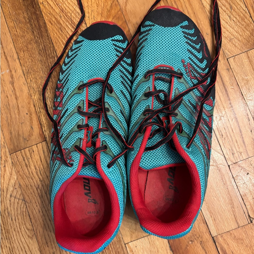 Inov-8 Teal and Red Running Shoes